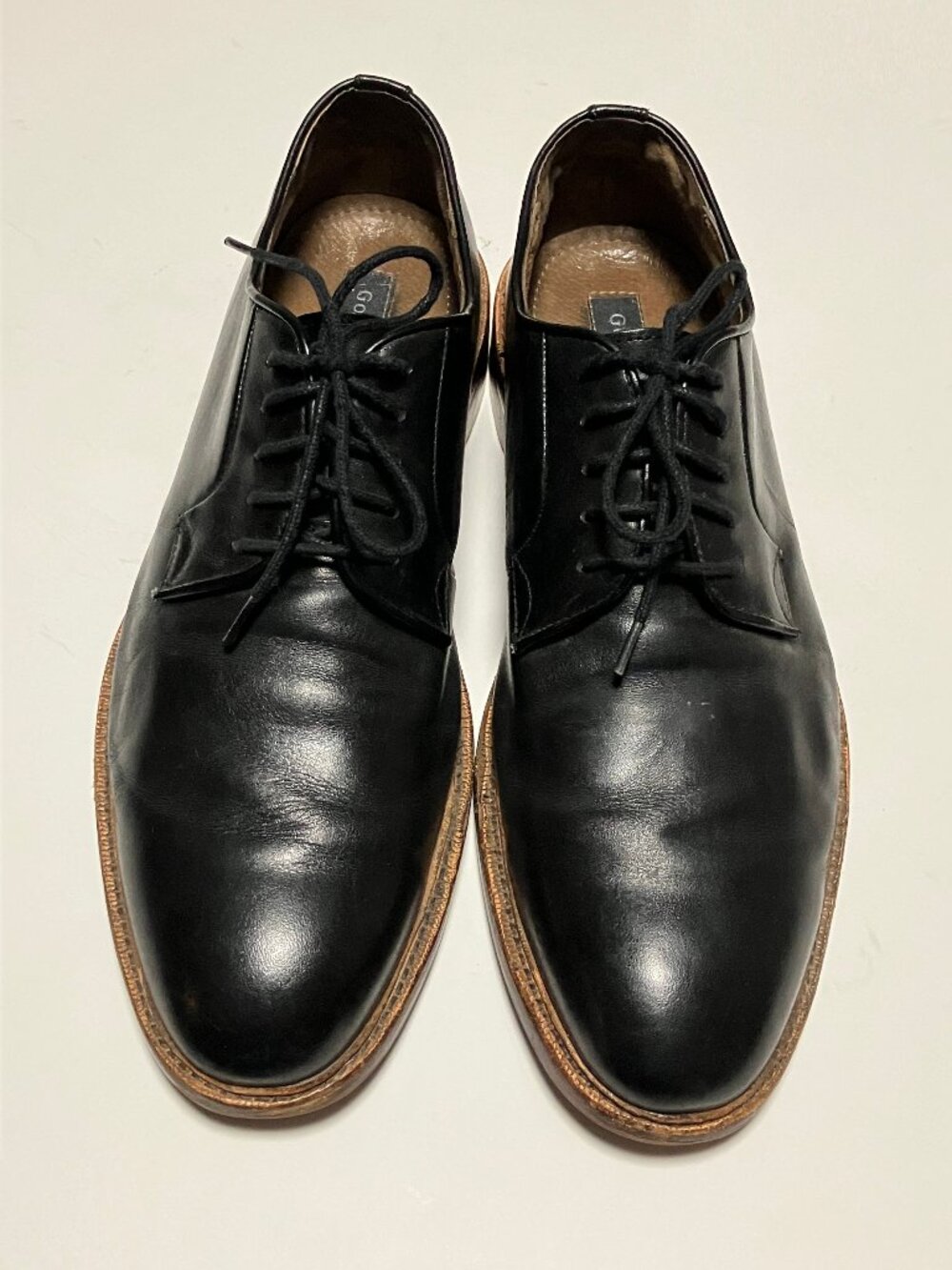 Gordon Rush Hester, Size 9 1/2 (9.5), Men's Black Leather Oxford Dress Shoes